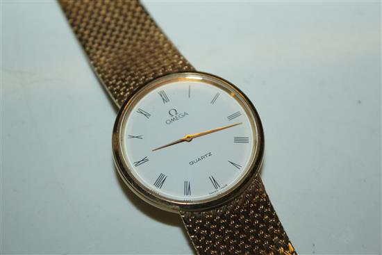 Omega Quartz gold wrist watch